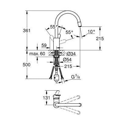 Grohe Eurostyle Cosmopolitan Single-lever Kitchen Sink Mixer 31126002 Spare Parts