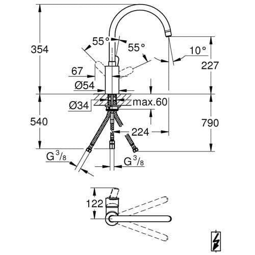 Grohe Eurostyle Cosmopolitan Single-lever Kitchen Sink Mixer 31127002 Spare Parts