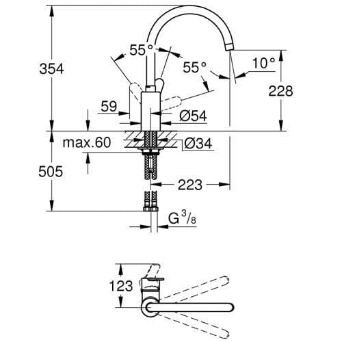 Grohe Eurostyle Cosmopolitan Single-lever Kitchen Sink Mixer 33975002 Spare Parts