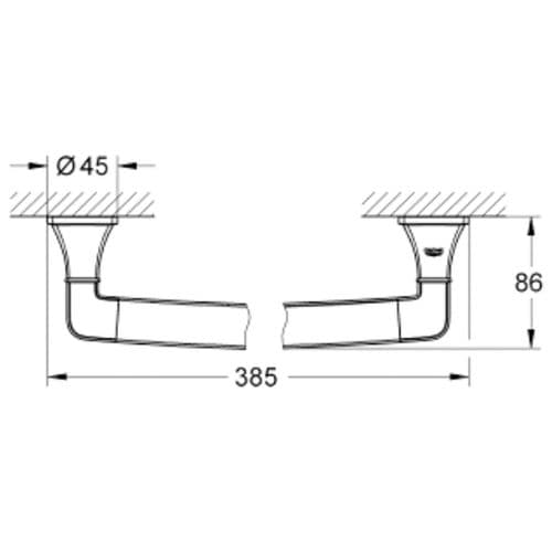 Grohe Grandera Bath Grip 38cm Brushed Nickel 40633EN0