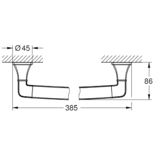 Grohe Grandera Bath Grip 38cm Brushed Nickel 40960EN0