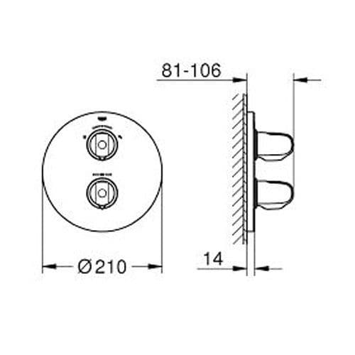 Grohe Grohtherm 1000 New Thermostatic Shower Mixer 19985000 Spare Parts