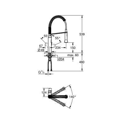 Grohe K7 Single-lever Kitchen Sink Mixer 31379DC0