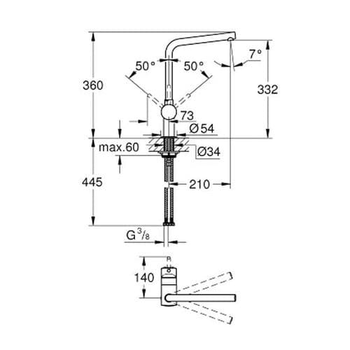 Grohe Minta Single-lever Kitchen Sink Mixer 31375000 Spare Parts
