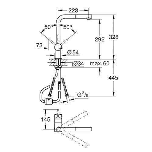 Grohe Minta Single-lever Kitchen Sink Mixer 32168DC0 Spare Parts