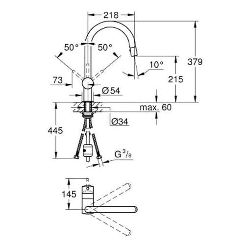 Grohe Minta Single-lever Kitchen Sink Mixer 32321000 Spare Parts