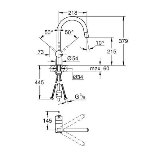 Grohe Minta Single-lever Kitchen Sink Mixer 32321DC0 Spare Parts