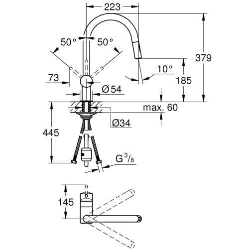 Grohe Minta Single-lever Kitchen Sink Mixer 32321DC2 Spare Parts