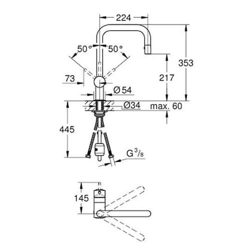 Grohe Minta Single-lever Kitchen Sink Mixer 32322DC0 Spare Parts