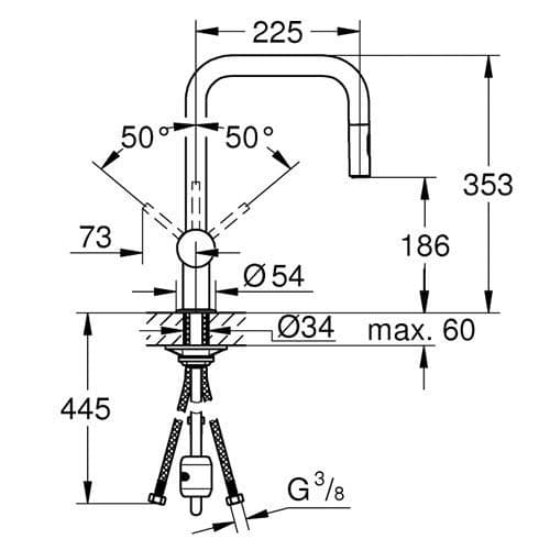 Grohe Minta Single-lever Kitchen Sink Mixer 32322DC2 Spare Parts