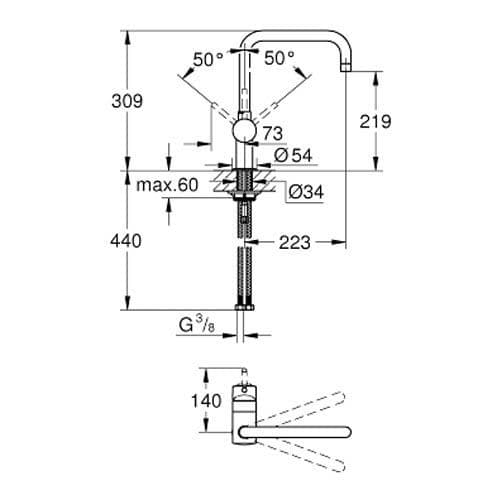 Grohe Minta Single-lever Kitchen Sink Mixer 32488000 Spare Parts
