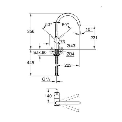 Grohe Minta Single-lever Kitchen Sink Mixer 32917DC0 Spare Parts