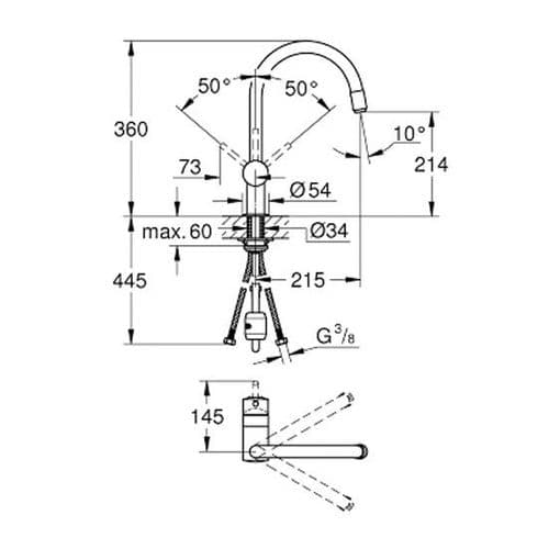 Grohe Minta Single-lever Kitchen Sink Mixer 32918DC0 Spare Parts