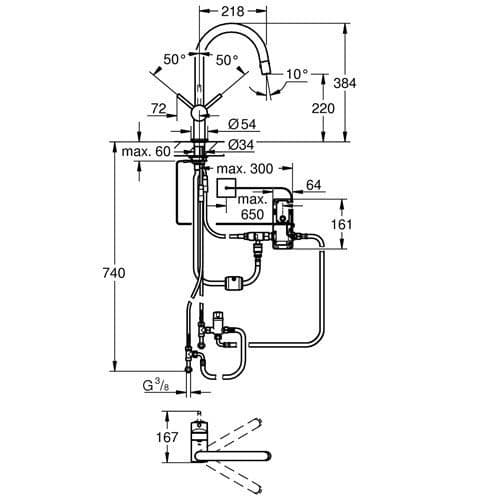 Grohe Minta Touch Electronic Single Handle Kitchen Sink Mixer 31358DC1
