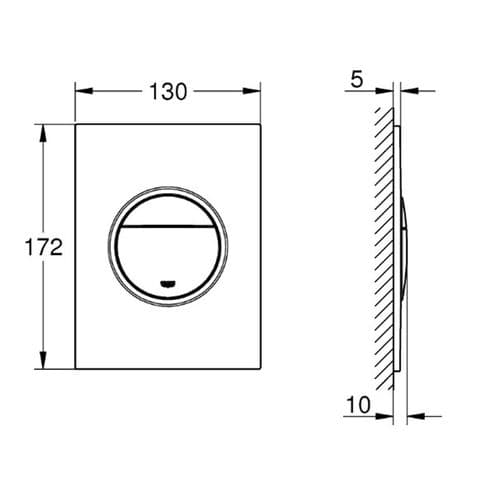 Grohe Nova Cosmopolitan S Plate Chrome 37601000