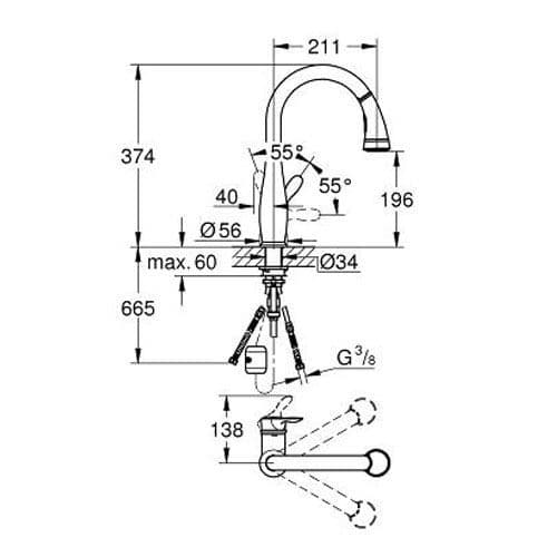 Grohe Parkfield Kitchen Tap Dandk Organizer