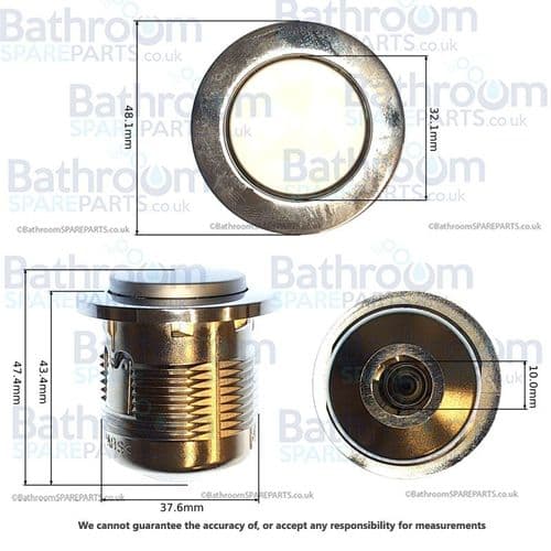 Grohe Push Button Matt Chrome 37115PI0