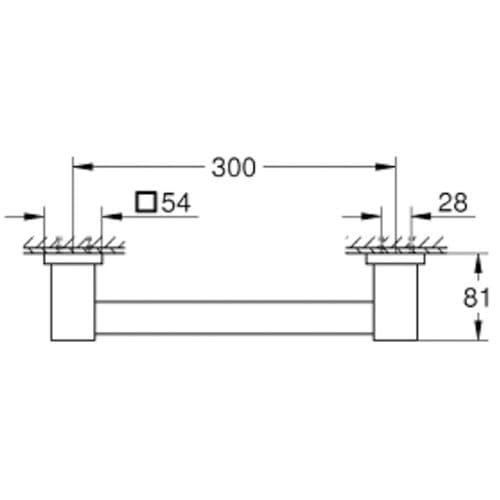 Grohe Quickfix Start Cube Grip Bar 35cm Supersteel 41094DC0