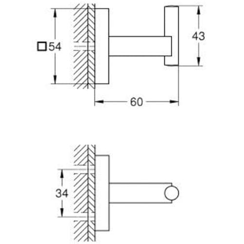 Grohe Quickfix Start Cube Robe Hook Supersteel 40961DC0