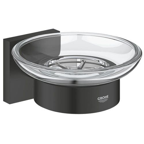Grohe Quickfix Start Cube Soap Dish with Holder Matte Black 410962430