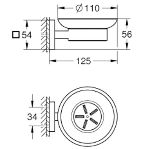 Grohe Quickfix Start Cube Soap Dish with Holder Matte Black 410962430