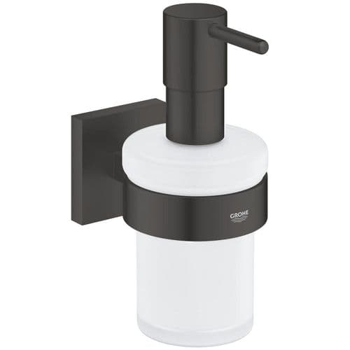Grohe Quickfix Start Cube Soap Dispenser with Holder Matte Black 410982430