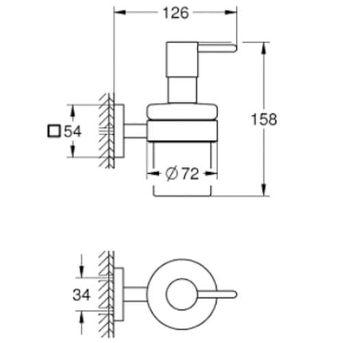 Grohe Quickfix Start Cube Soap Dispenser with Holder Matte Black 410982430