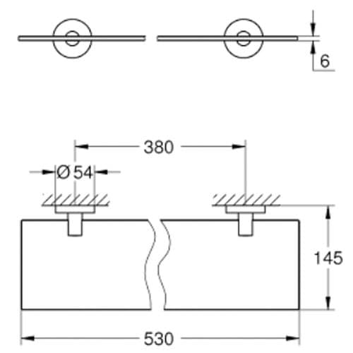 Grohe Quickfix Start Glass Shelf Matte Black 412022430