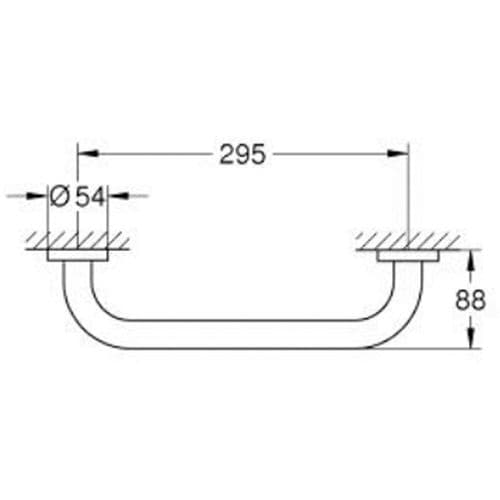 Grohe Quickfix Start Grip Bar 34cm Matte Black 411892430