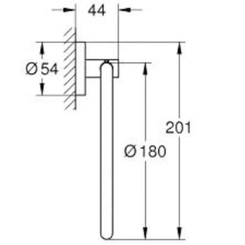 Grohe Quickfix Start Towel Ring Matte Black 411742430