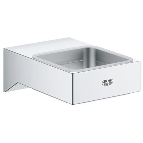 Grohe Selection Cube Glass Soap Dish Holder Chrome 40865000