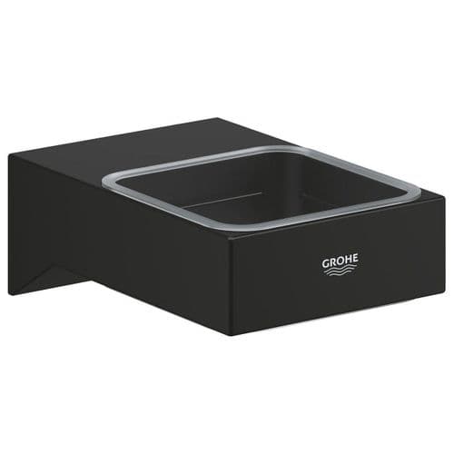 Grohe Selection Cube Glass Soap Dish Holder Phantom Black 102275KF00