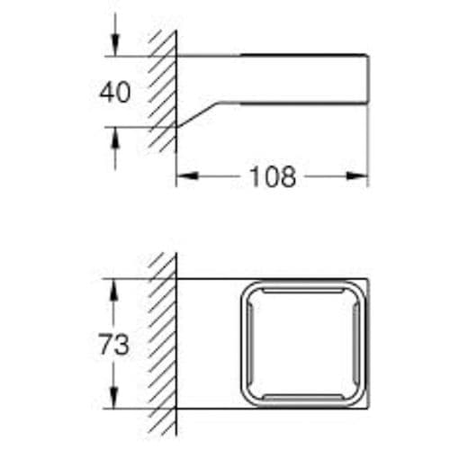 Grohe Selection Cube Glass Soap Dish Holder Phantom Black 102275KF00