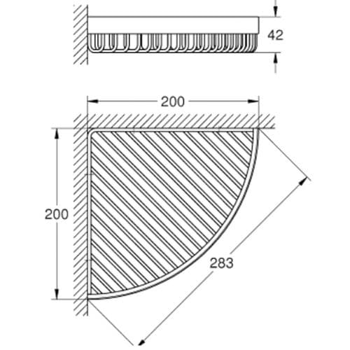 Grohe Selection Cube Soap Wire Basket Chrome 40809000