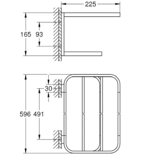 Grohe Selection Multi Towel Rack 59cm Brushed Nickel 41066EN0