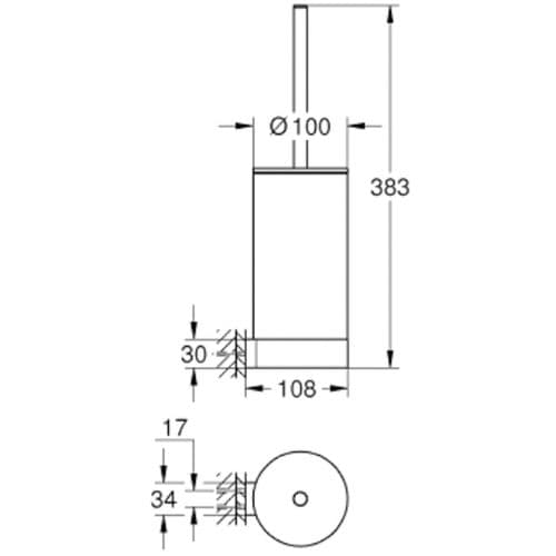 Grohe Selection Toilet Brush Set Brushed Cool Sunrise 41076GN0