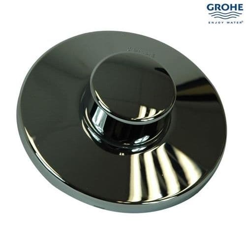 GROHE Single Flush 100 mm Round Air Button for Adagio Cisterns, Chrome, 37761000