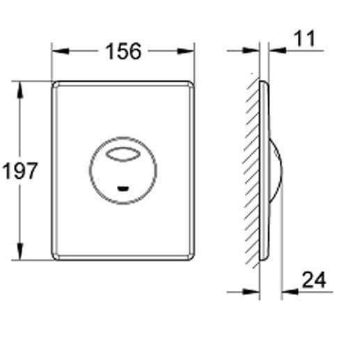 Grohe Skate Dual Flush Plate 38862000