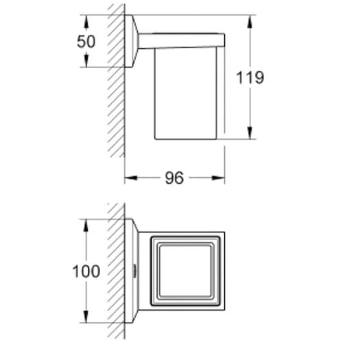 Grohe Spa Allure Brilliant Holder with Tumbler Chrome 40493000