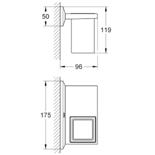 Grohe Spa Allure Brilliant Shelf with Tumbler Chrome 40503000
