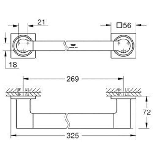 Grohe Spa Allure Grab Rail Hard Graphite 40955A01