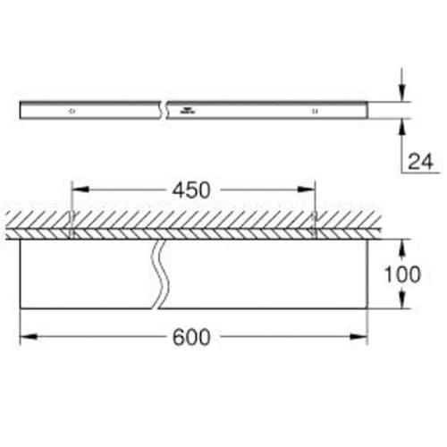 Grohe Spa Allure Shelf 60cm Brushed Cool Sunrise 40965GN1