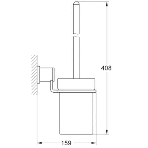 Grohe Spa Allure Toilet Brush Set Chrome 40340000