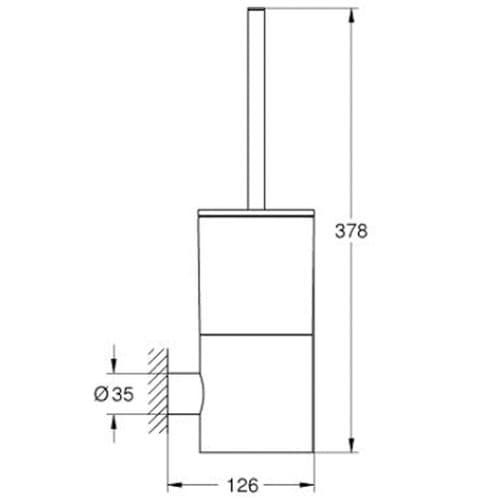 Grohe Spa Atiro Toilet Brush Set Chrome 40314003