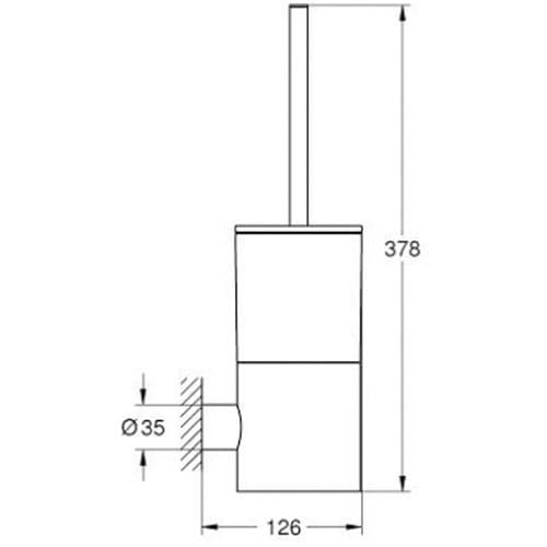 Grohe Spa Atrio Toilet Brush Set Brushed Hard Graphite 40314AL3