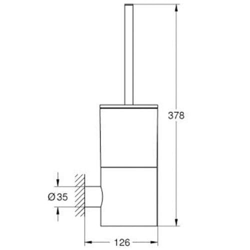 Grohe Spa Atrio Toilet Brush Set Brushed Nickel 40314EN3