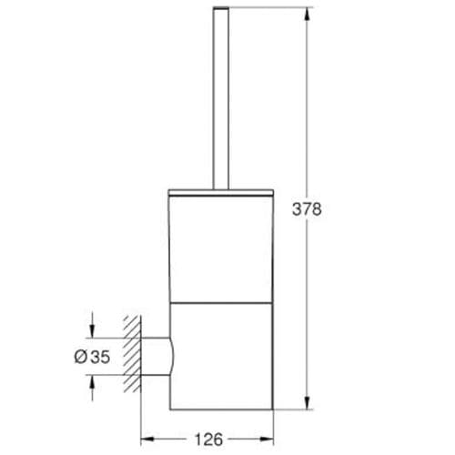 Grohe Spa Atrio Toilet Brush Set Chrome 40892000