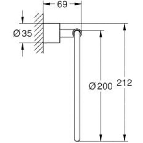 Grohe Spa Atrio Towel Ring Brushed Nickel 40307EN3