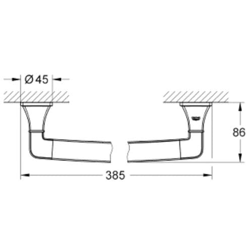 Grohe Spa Grandera Bath Grip 38cm Chrome 40633000