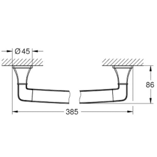 Grohe Spa Grandera Bath Grip 38cm Chrome/Gold 40960IG0